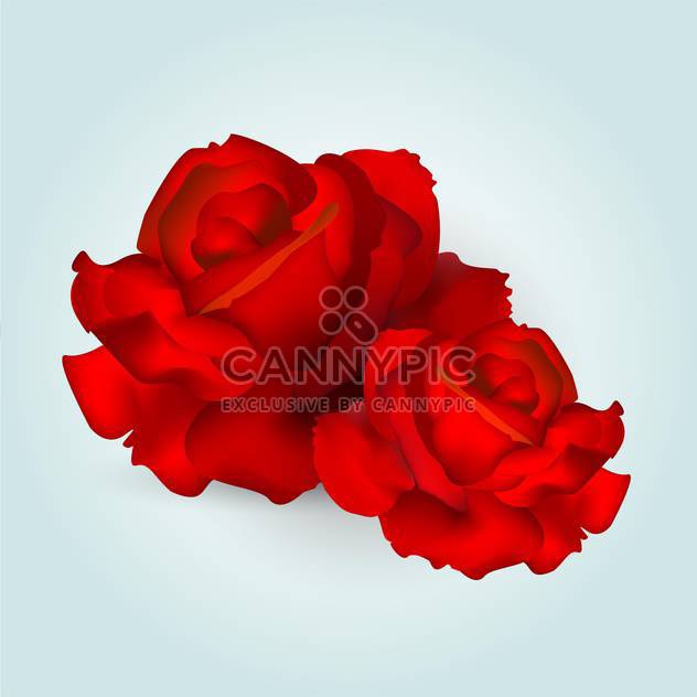 Vector illustration of red roses on blue background - Kostenloses vector #127092
