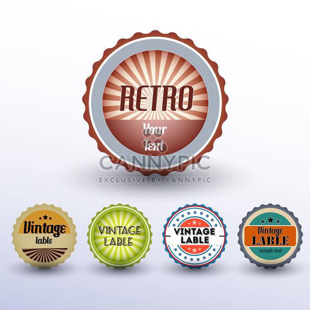 Vector set of round shaped vintage labels - Kostenloses vector #127172