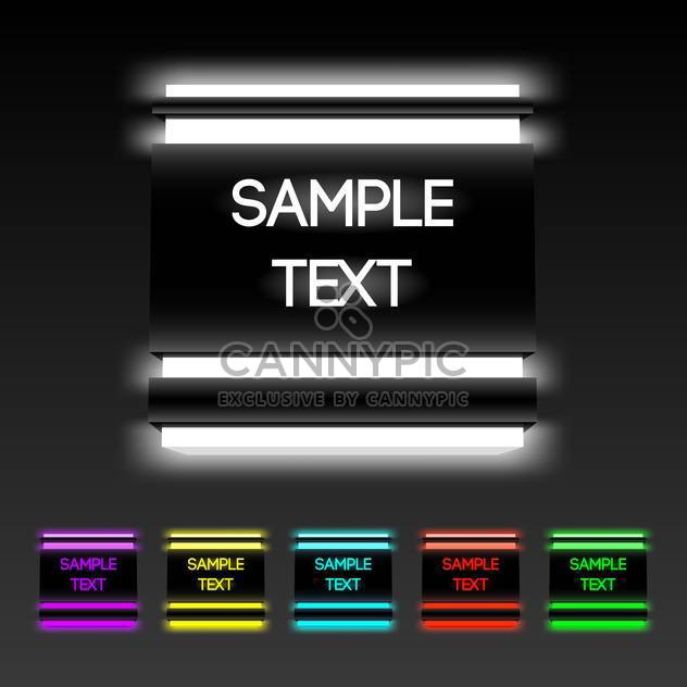 Vector set of glowing buttons with text place - бесплатный vector #127222