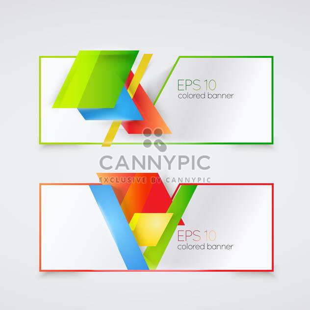 Abstract colored geometric banners with text place - Free vector #127252