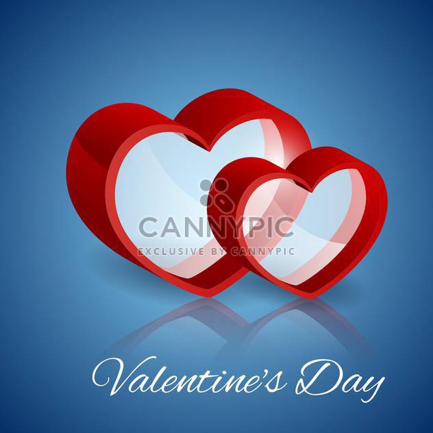Vector background with glass hearts for Valentine's day - Kostenloses vector #127462