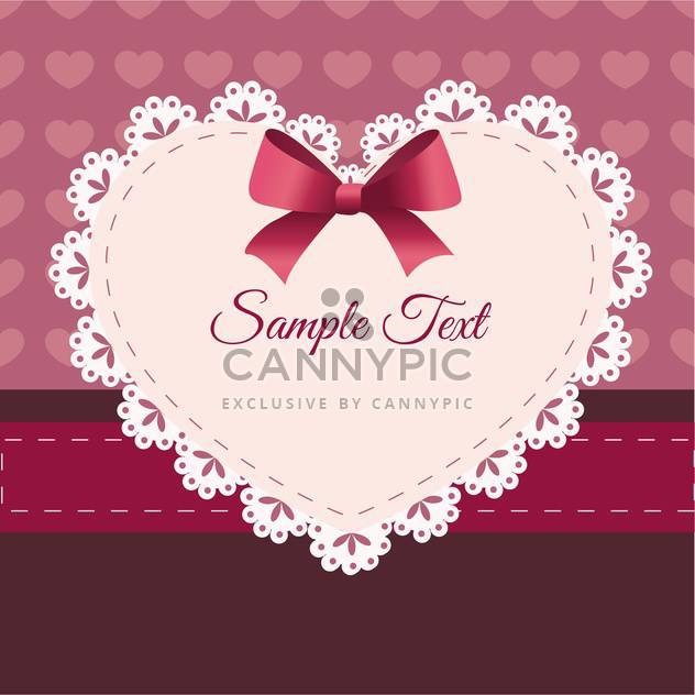 Vintage retro vector cute frame with heart and text place - Kostenloses vector #127582