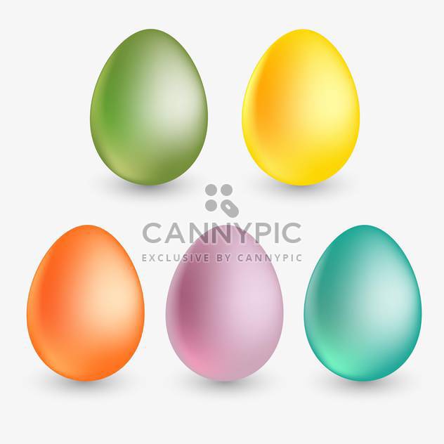 vector illustration of colorful easter eggs on white background - Kostenloses vector #127852
