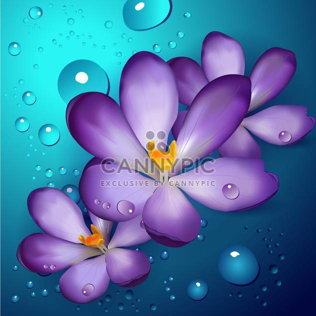 violet lotus flowers, vector Illustration - Kostenloses vector #128262