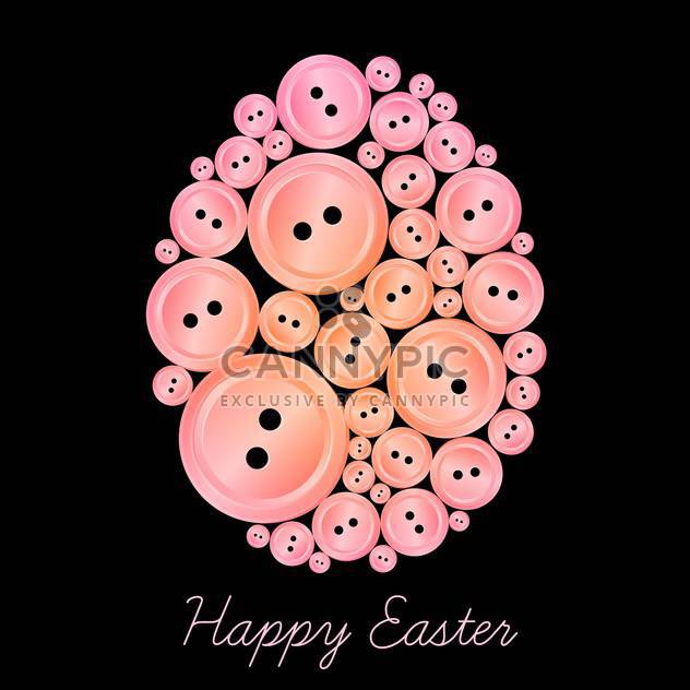 Vector illustration of egg made of buttons. - Free vector #128432