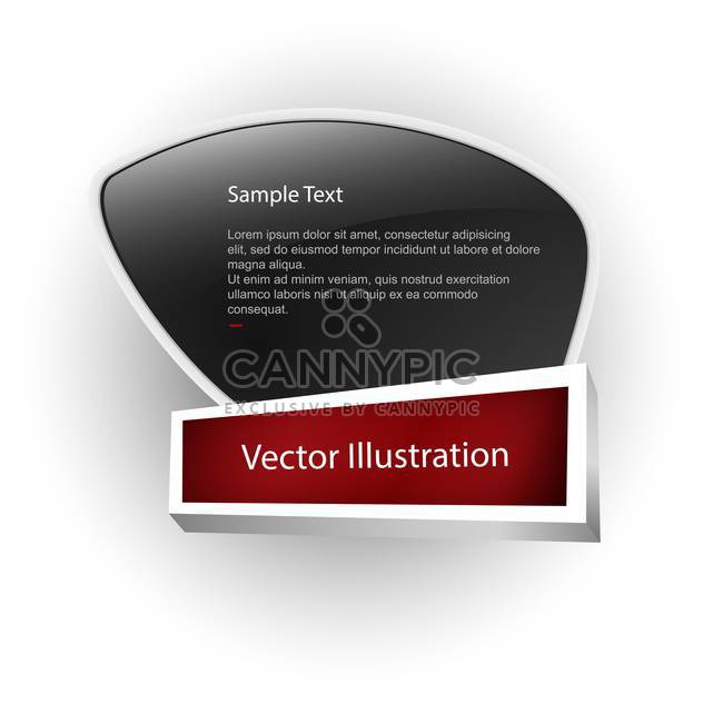 Vector banner with white sample text on black board - vector #128742 gratis