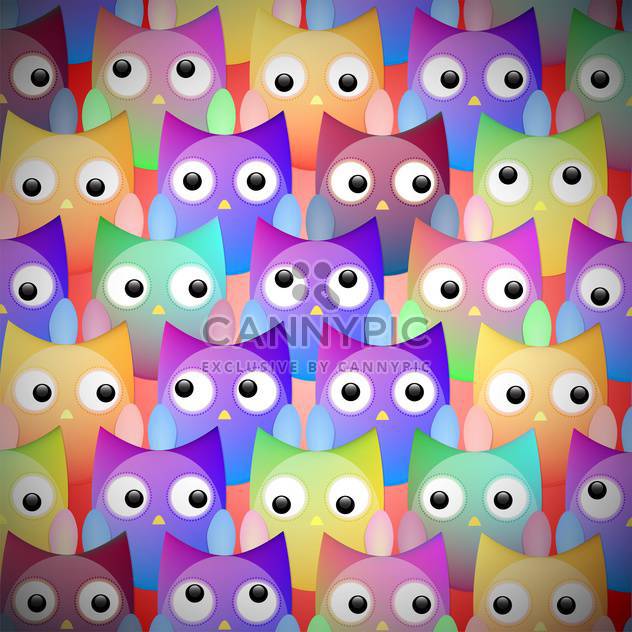 Vector colorful owls seamless pattern - Free vector #128782