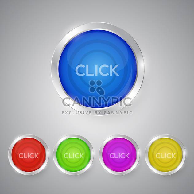 set of click vector buttons - Free vector #129002