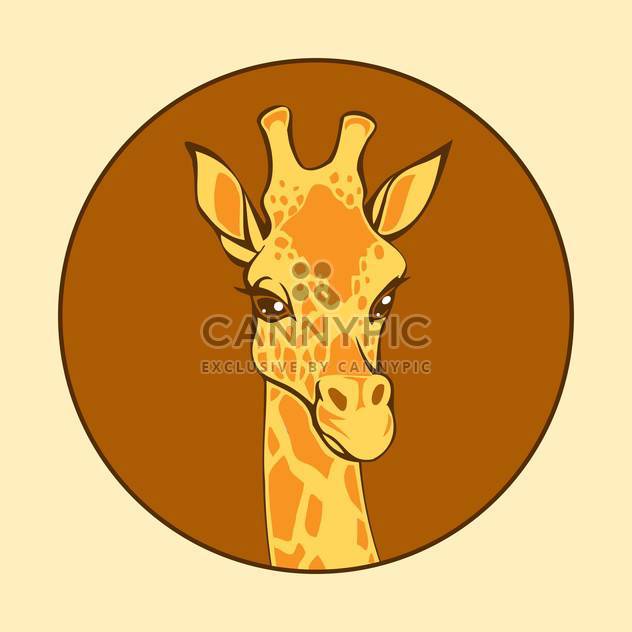 head of giraffe vector illustration - vector gratuit #129022 