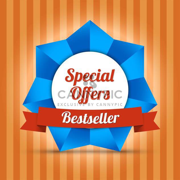 bestseller special offers label - бесплатный vector #129112