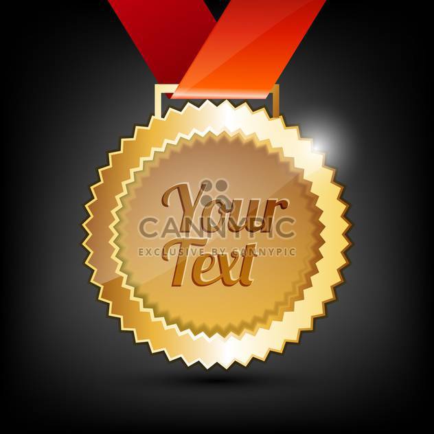 vector background with golden medal - Free vector #129182