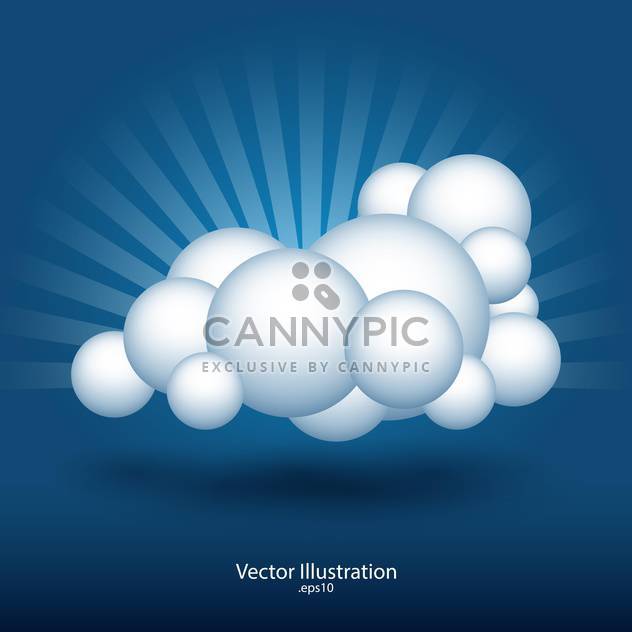 abstract cloud vector illustration - Free vector #129192