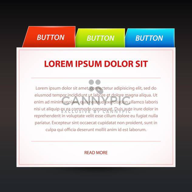 Vector banner with colorful buttons on black background - vector #129672 gratis