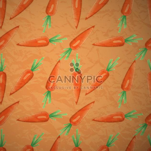 Vector orange seamless background with carrots - Free vector #129702