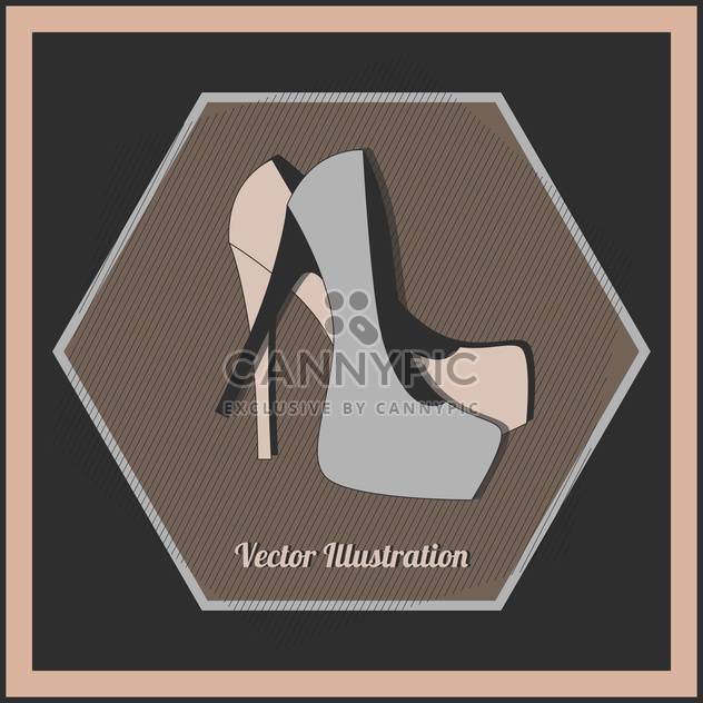 Vector illustration of fashion female high heel shoes - Free vector #129782