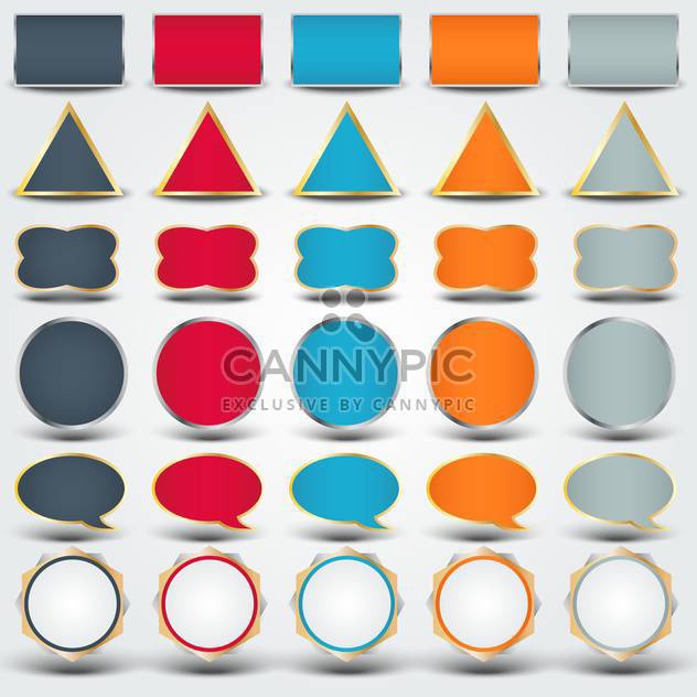 Vector colorful buttons of various shapes - vector #130132 gratis