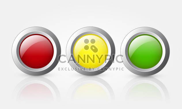 colorful glossy buttons background - Free vector #130242