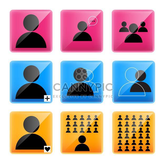 vector illustration of businessmen icons - Free vector #130602