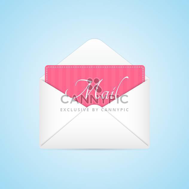 Opened envelope with pink paper sheet - бесплатный vector #130952