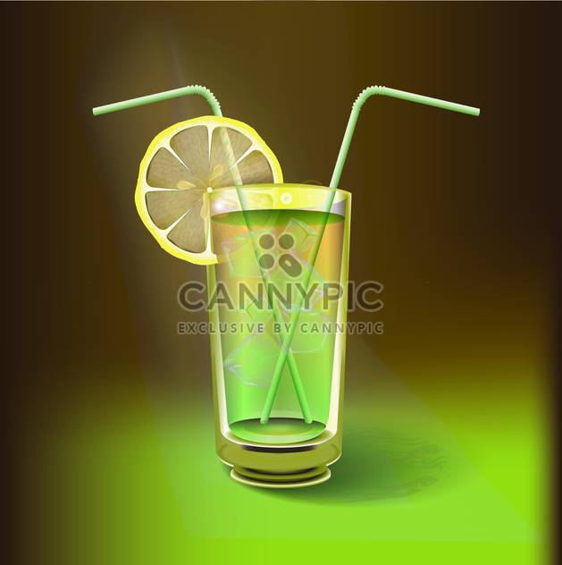 Lemon juice drink vector illustration - Free vector #130992