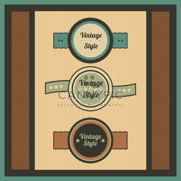 Vector collection of vintage and retro labels - Free vector #131002