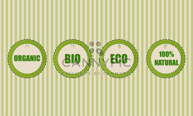 Collection of eco organic icons - vector gratuit #131152 
