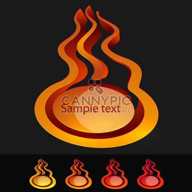 Fire icons vector set - Free vector #131182