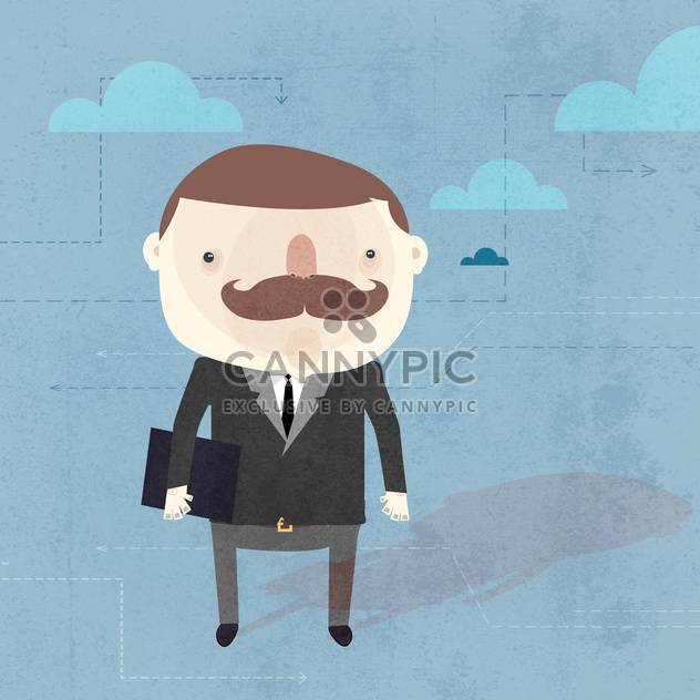 Vector grunge background with businessman - Free vector #131222