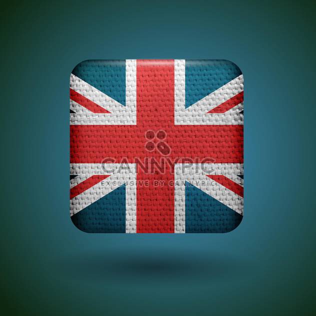 United Kingdom flag with fabric texture vector icon. - Free vector #131802