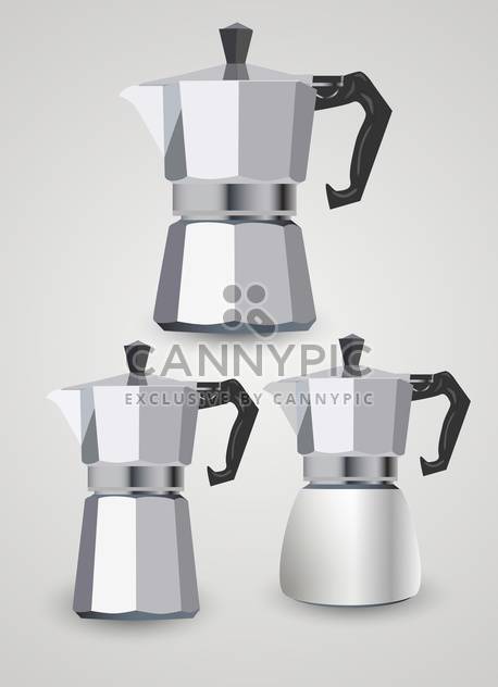 Vector set of different coffee pots - vector gratuit #131822 