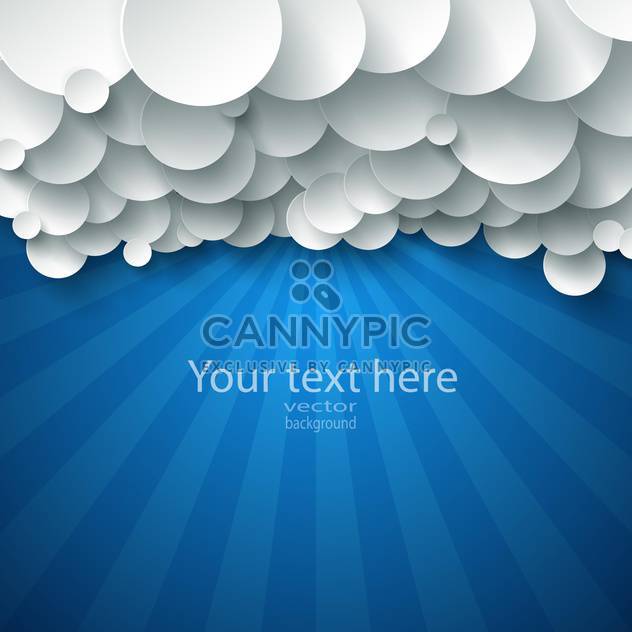 Vector abstract background composed of white paper clouds over blue. - vector #132022 gratis
