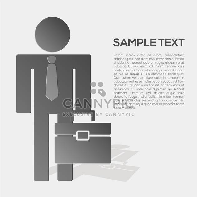 Vector business person in formal suit with place for text - vector gratuit #132182 