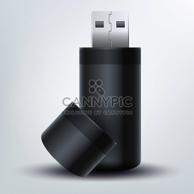 USB flash drive on gray background,vector illustration - Free vector #132272