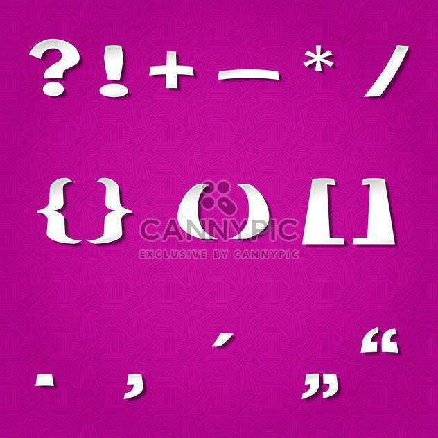 vector punctuation marks and vector symbols - Free vector #132712