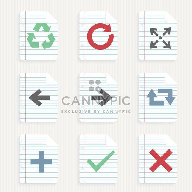 arrows icons set background - Free vector #132972