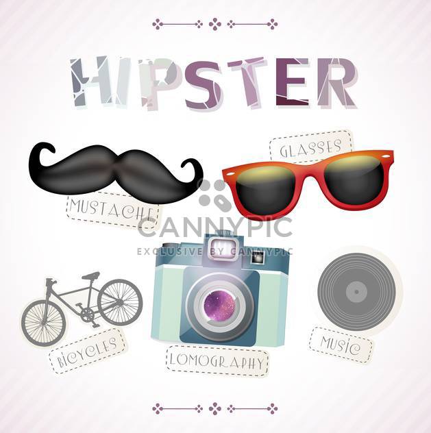 hipster accessories vector elements - vector #133142 gratis