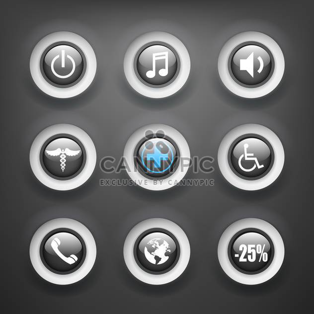 set of various vector icons - vector #133162 gratis