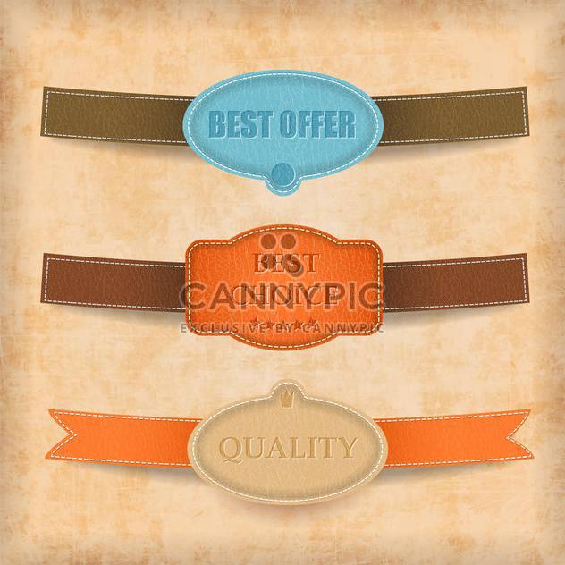 Vintage styled premium quality labels - Free vector #133272