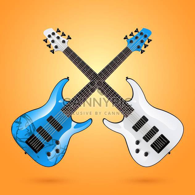 set of vector electric guitars - Free vector #133292