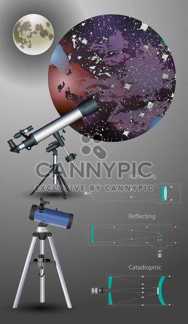 astronomic telescope vector illustration - Free vector #133402