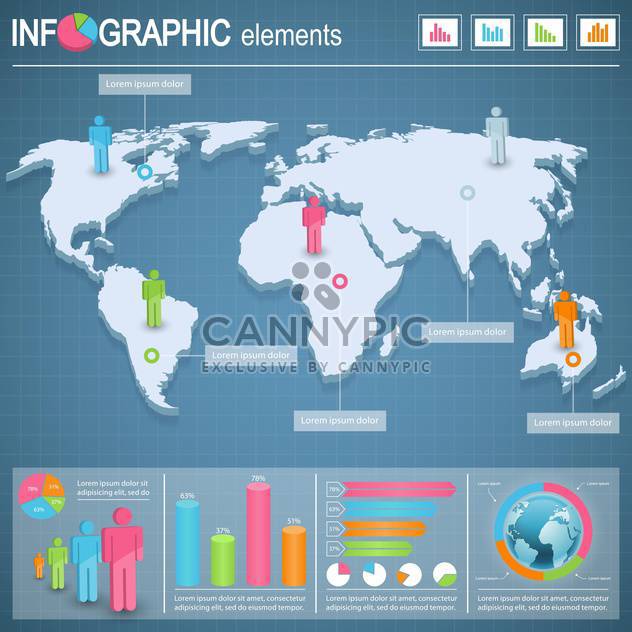 set elements of business infographics - vector gratuit #133682 