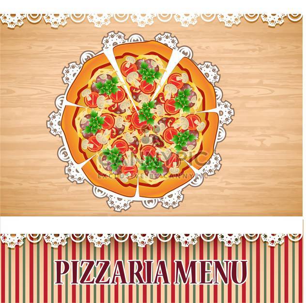 pizzaria menu template illustration - vector gratuit #133762 