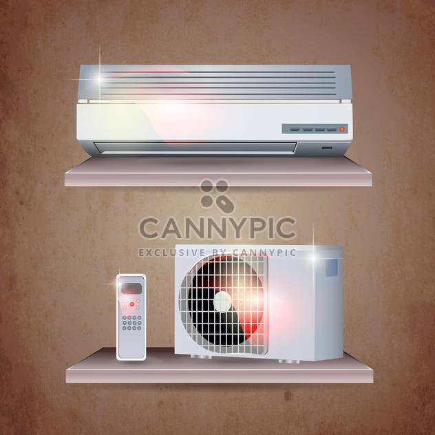air conditioner set background - Free vector #133942