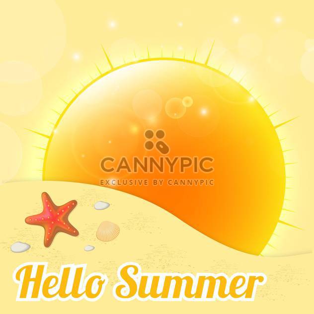 hello summer background illustration - vector gratuit #134042 