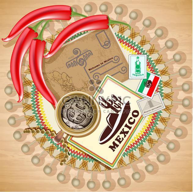 travel to mexico vintage elements set - Free vector #134082