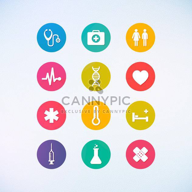 web medicine icons set - vector #134392 gratis