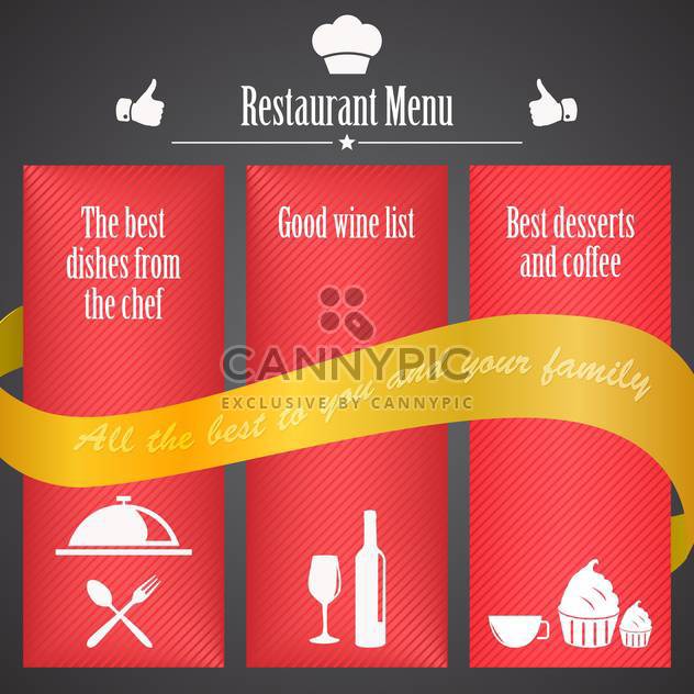restaurant menu brochure template - vector gratuit #134462 