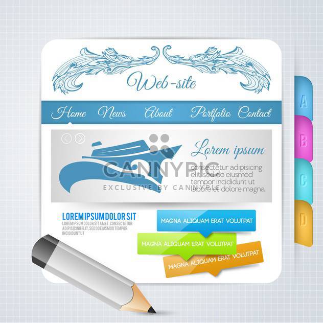 set of elements for web page design - Free vector #134572