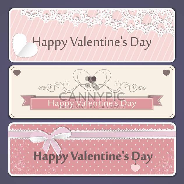 valentine's day banner vector set - vector gratuit #134662 