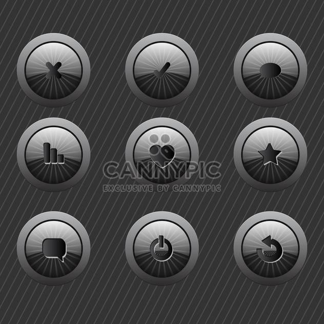 e-mail web icons on buttons - vector #134712 gratis